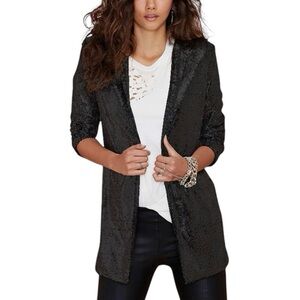 Black Sequined Blazer Size XL NWT